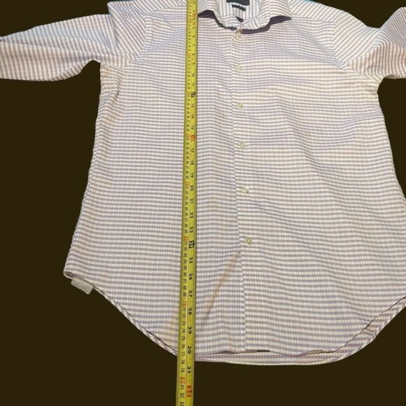 Calvin Klein Men 16 32/33  Purple Non Iron Slim Fit Long Sleeve Dress Shirt - Picture 5 of 9